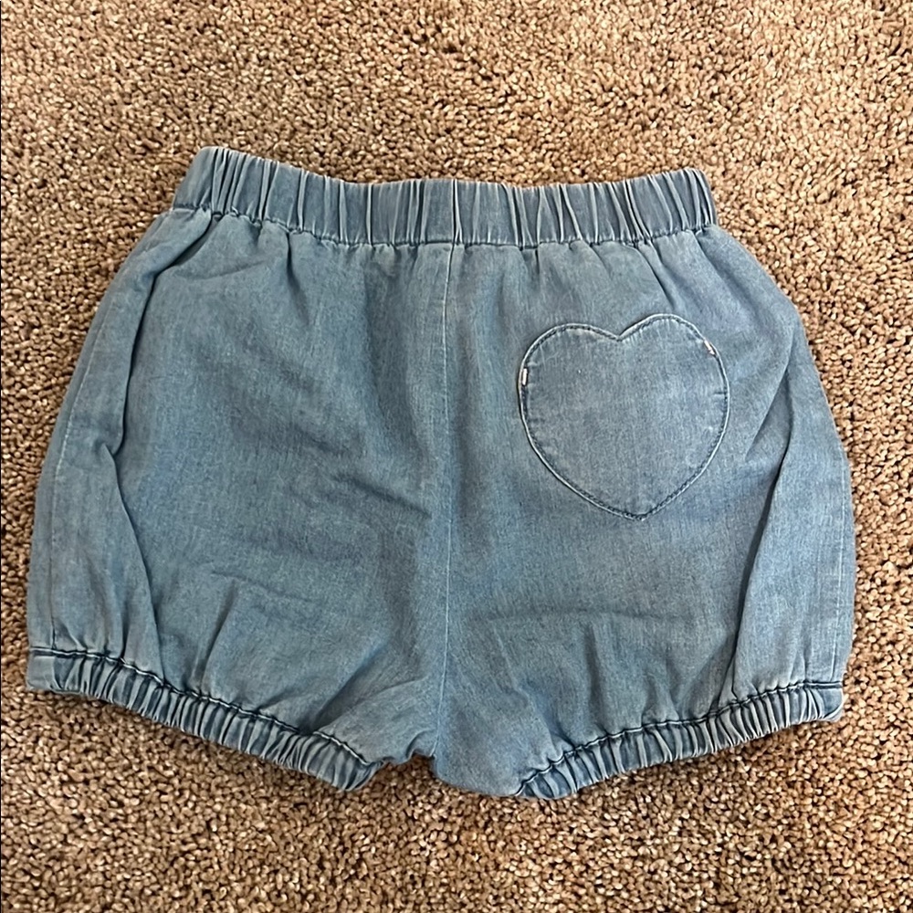 Baby Boden Blue Heart Pocket Jeans Shorts